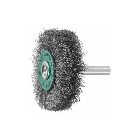 Holex Wheel Brush with Shank, 0.20 mm Stainless Steel Wire, 70 mm 574253 70X10